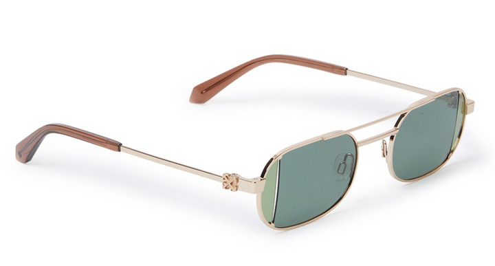 Off White Lynn Sunglasses in Gold Green