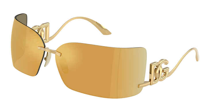 Dolce &amp; Gabbana DG2298B Gafas de sol con escudo negro cristalino 