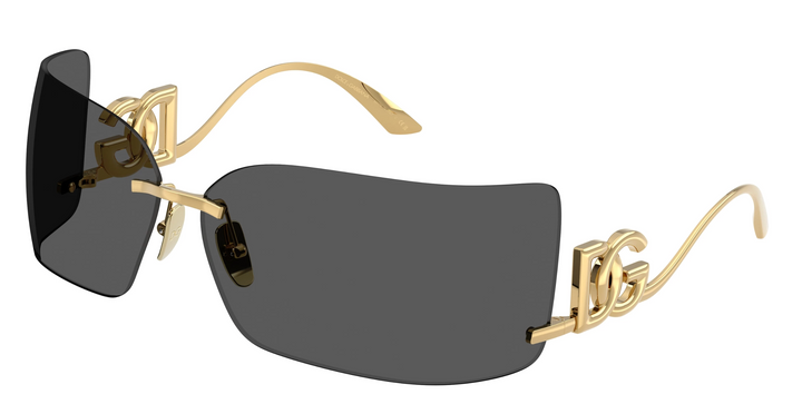 Dolce &amp; Gabbana DG2298B Gafas de sol con escudo negro cristalino 