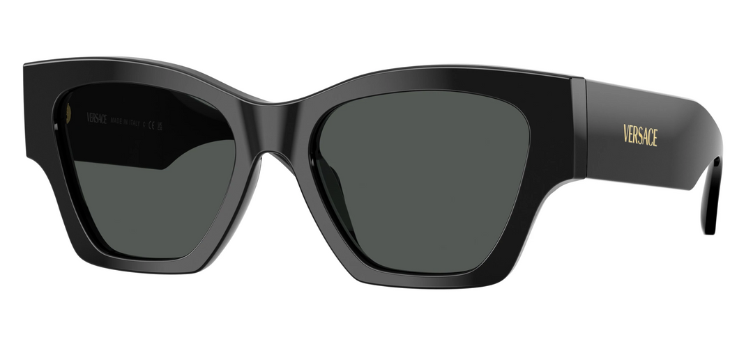 Versace cat-eye sunglasses, black frames, dark lenses