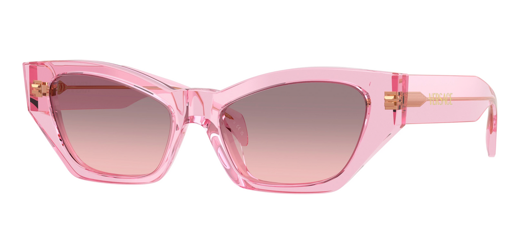 Versace pink cat-eye sunglasses with gradient lenses