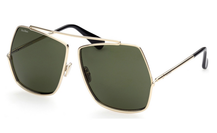 Max Mara MM0006/S Oversized Sunglasses in Gold Green