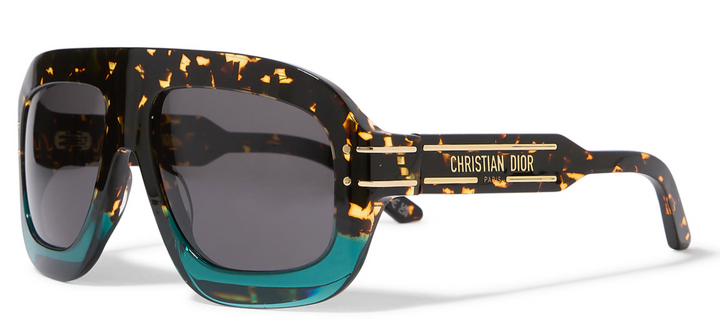 Dior Signature M1U Mask Sunglasses in Havana Green