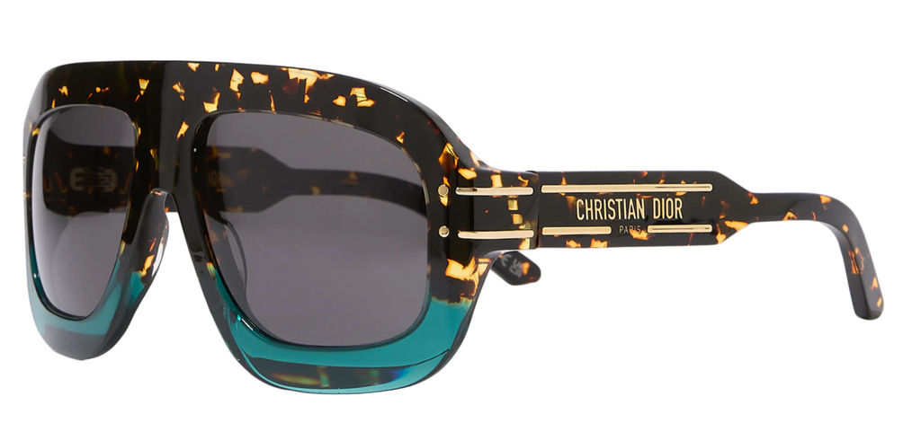 Dior Signature M1U Mask Sunglasses in Havana Green  display picture 3