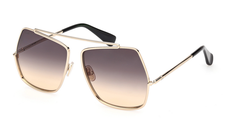 Max Mara MM0102 Sunglasses in Gold Smoke