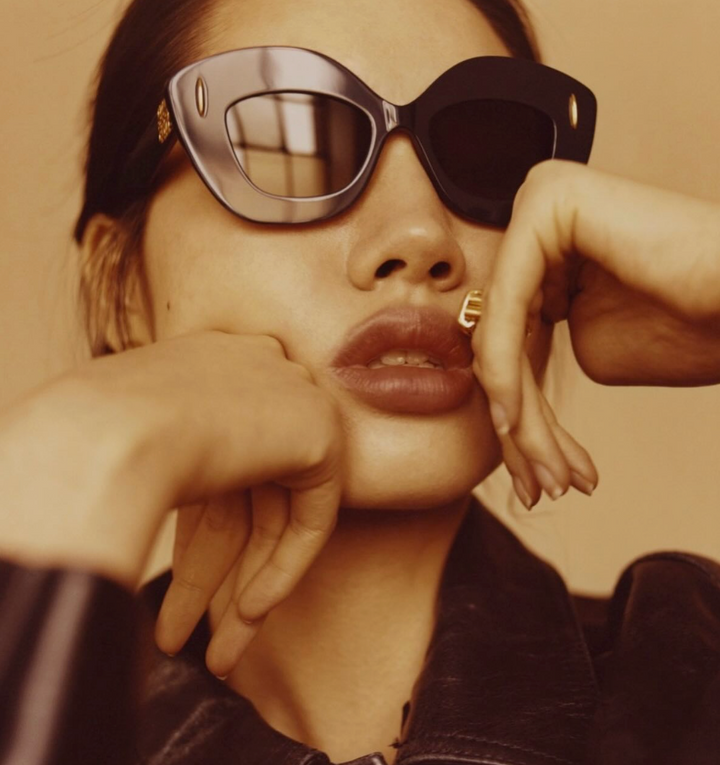 Loewe LW40127I Anagram Sunglasses in Black