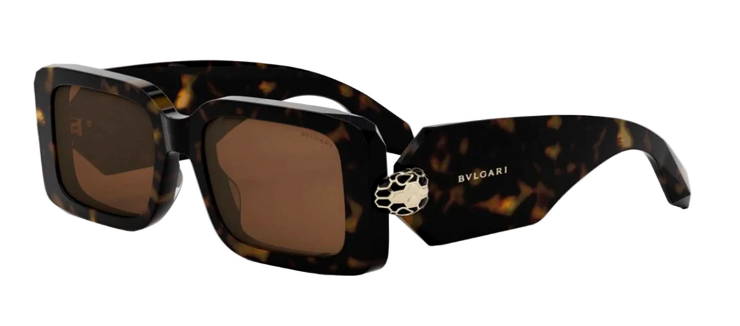 Bvlgari Serpenti Forever sunglasses, havana-brown tortoiseshell frame, brown lenses