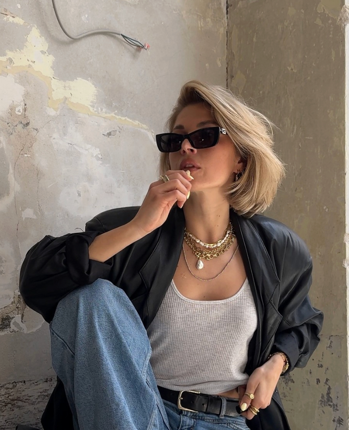 Gafas de sol negras con mariposa y logo Marmont de Gucci GG0765SA