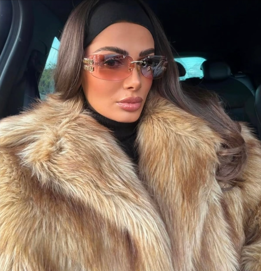 Miu Miu MU A51S Brown Mirror Rimless Mask Sunglasses