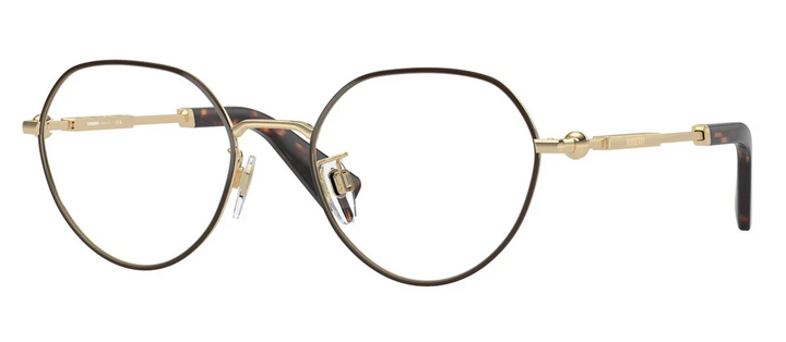 Burberry BE1388D Brown Gold Metal Round Frames