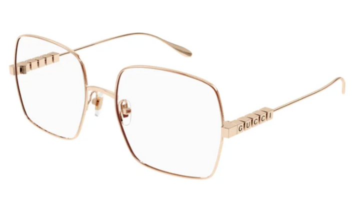 Gucci GG1434O Rose Gold Metal Square Frames