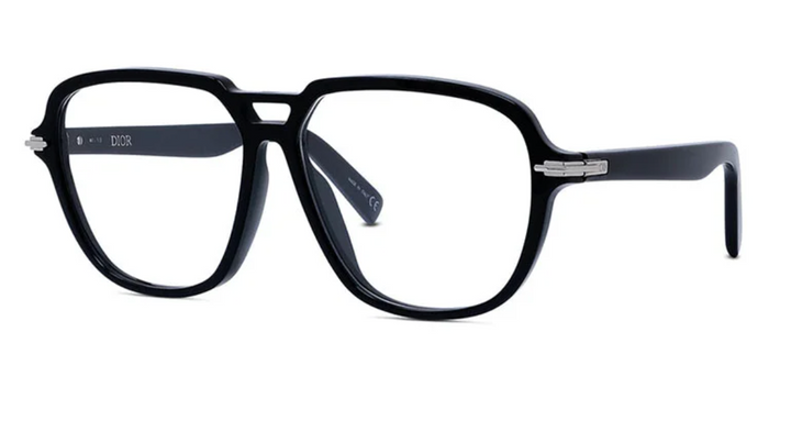 Dior BlacksuitO AI Pilot Aviator Frames in Black