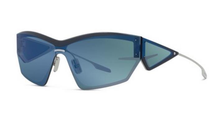 Givenchy GV40100U Cut Blue Mirror Shield Sunglasses