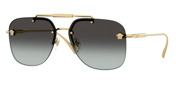 Versace VE2296 Medusa Aviator Sunglasses in Gold Grey