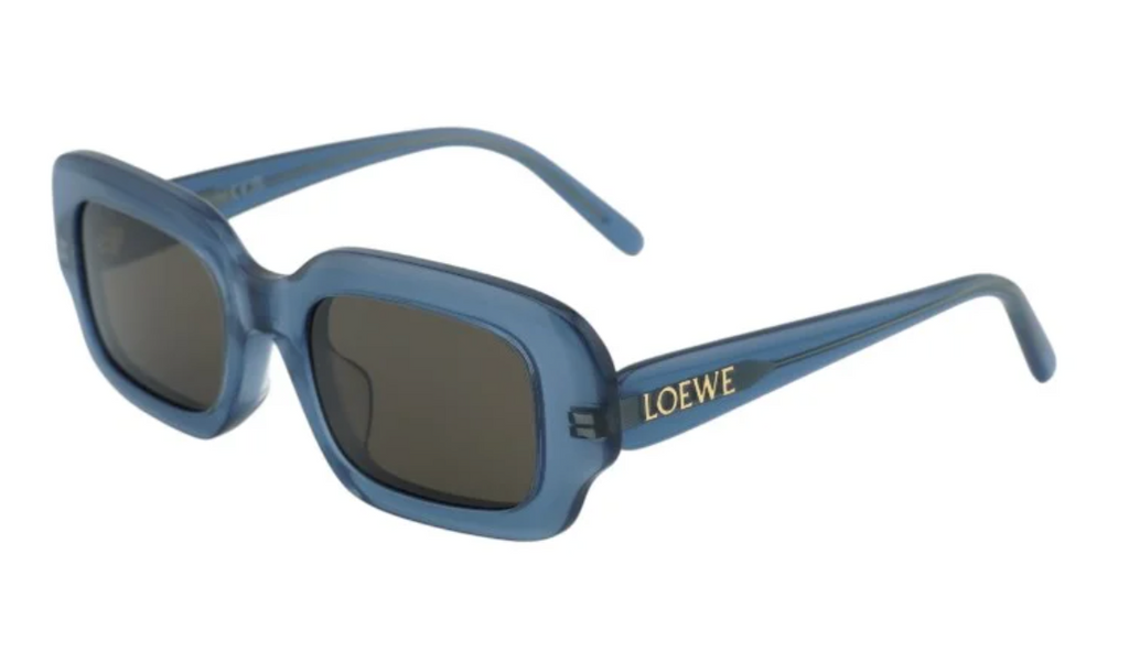 Loewe LW40158F Rectangular Sunglasses in Blue – Designer Daydream