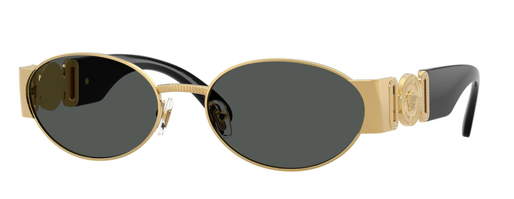 Versace VE2299 Oval Medusa Sunglasses in Gold Grey