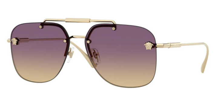 Versace VE2296 Medusa Aviator Sunglasses in Gold Violet