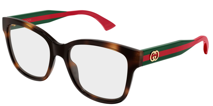 Monturas de anteojos Gucci GG0038ON con patas a rayas negras