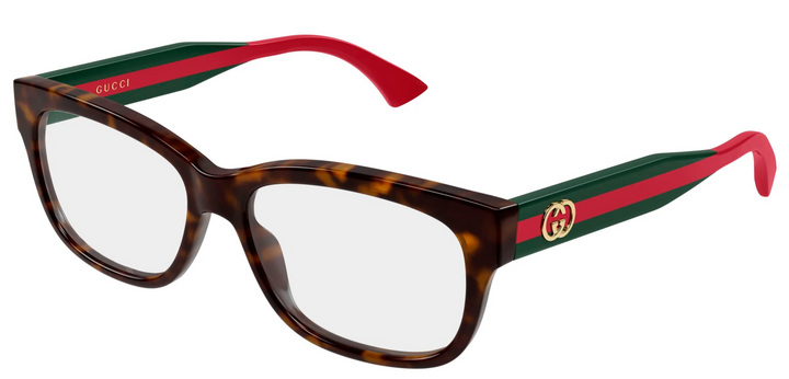 Gucci GG0278ON Havana Brown Striped Leg Frames - Designer Daydream