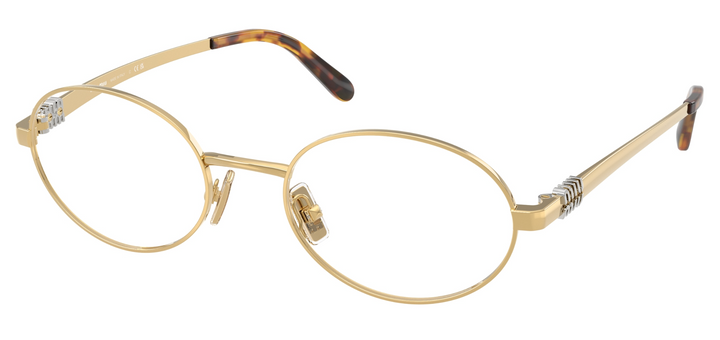 Miu Miu MU50ZV Gold Oval Eyeglasses Frames
