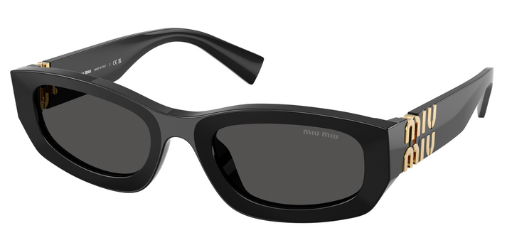 Miu Miu MU B04S Black Rectangular Sunglasses