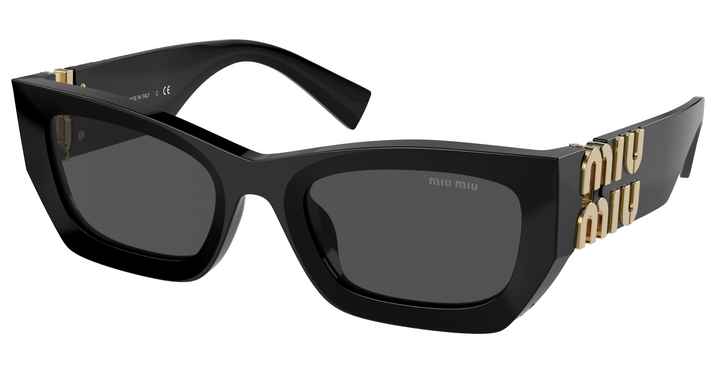 Miu Miu MU09WS Black Thick Cat Eye Sunglasses