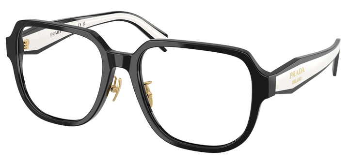 Prada PR B07VD Eyeglasses Frames in Black White
