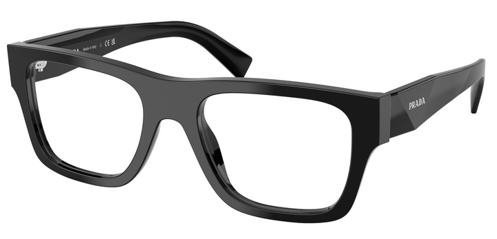 Prada PR C01V Square Eyeglasses Frames in Black