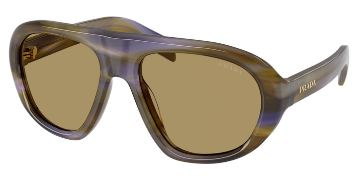 Prada PR C05S Aviator Sunglasses in Havana Yellow