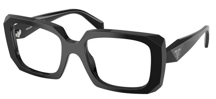 Prada PR C09V Rectangular Eyeglasses Frames in Black