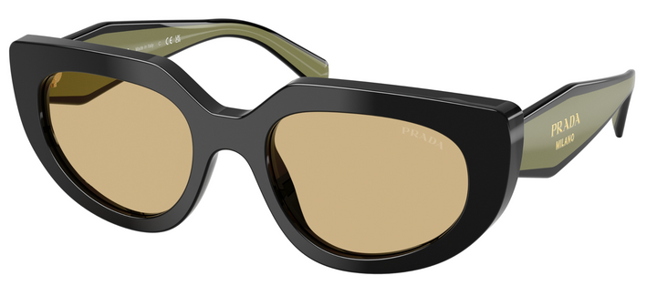 Prada PR D02S Cat Eye Sunglasses in Black Yellow