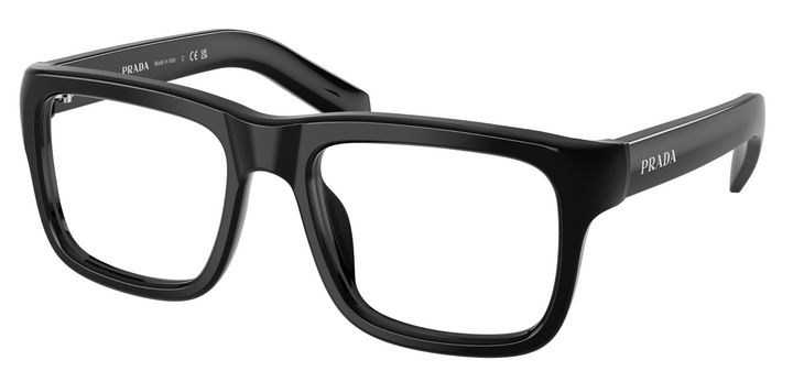 Prada PR D02V Rectangular Eyeglasses Frames in Black