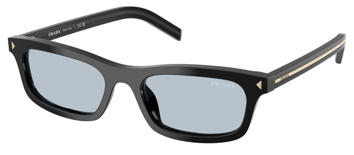 Prada PR D05S Rectangular Sunglasses in Black Blue