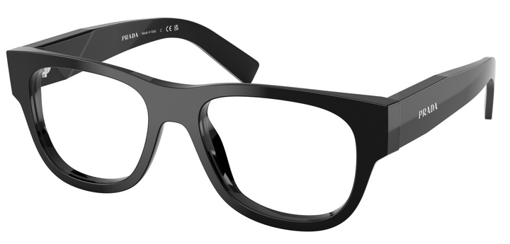 Prada PR D08VU Rectangular Eyeglasses Frames in Black