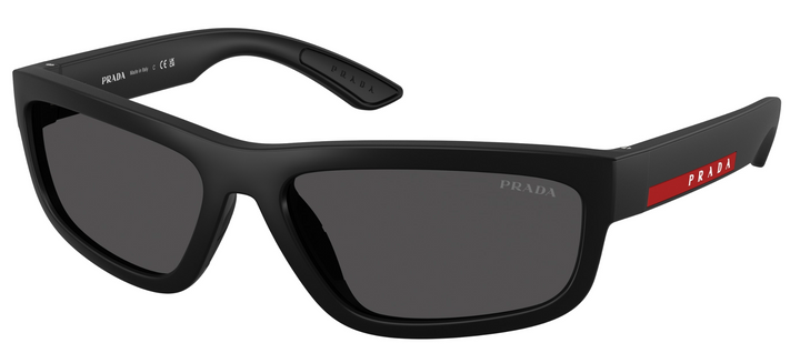 Black Prada Sport sunglasses with dark lenses and full-rim frames