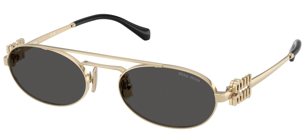 Miu Miu MU54ZS Sunglasses in Gold Grey