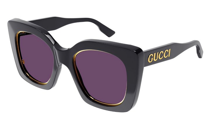 Gucci GG1151S Gafas de sol extragrandes en oro negro