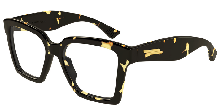 Bottega Veneta BV1458O Spotted Tortoise Square Thick Rim Frames