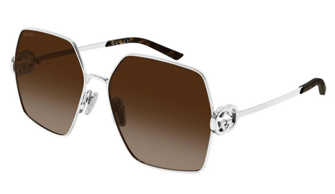 Gafas de sol extragrandes Gucci GG0817S con lentes grises 