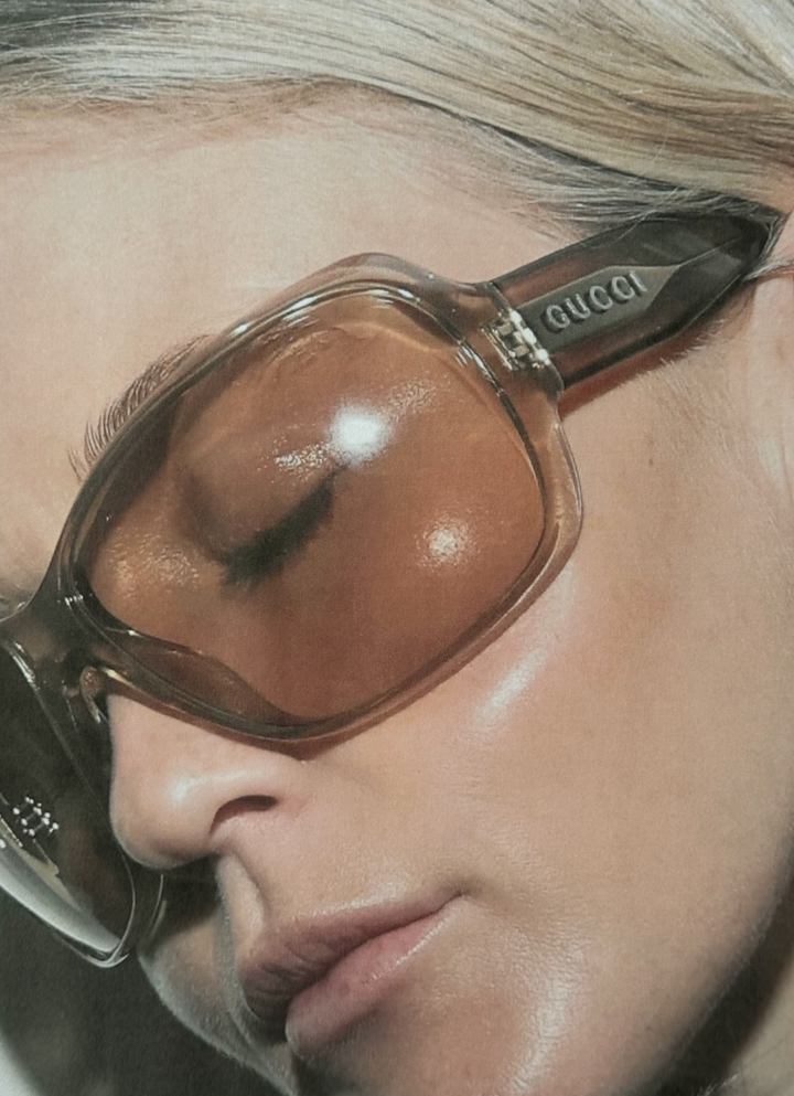 Gafas de sol con montura gruesa en marrón Gucci GG1338SK