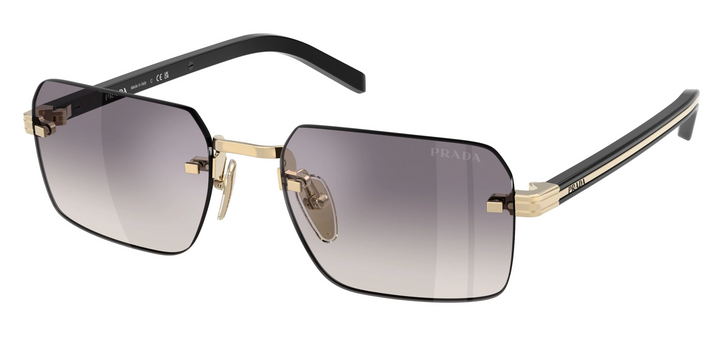 Prada PR D55S Rimless Square Sunglasses in Grey