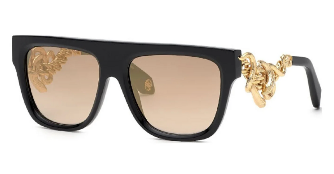 Gafas de sol ovaladas de pierna baja en negro Gucci GG1235S
