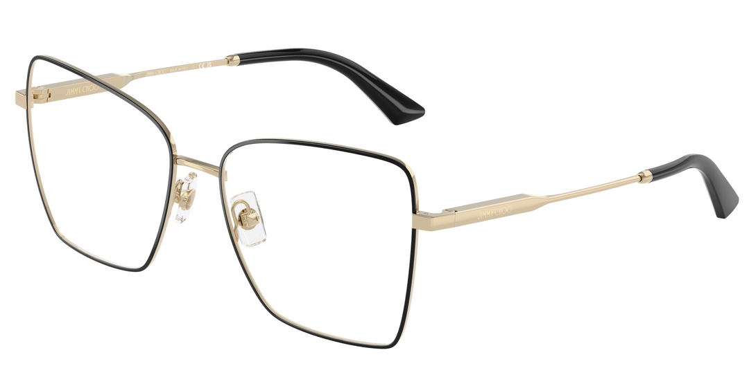 Jimmy Choo JC2007 Black Gold Cat Eye Optical Frames