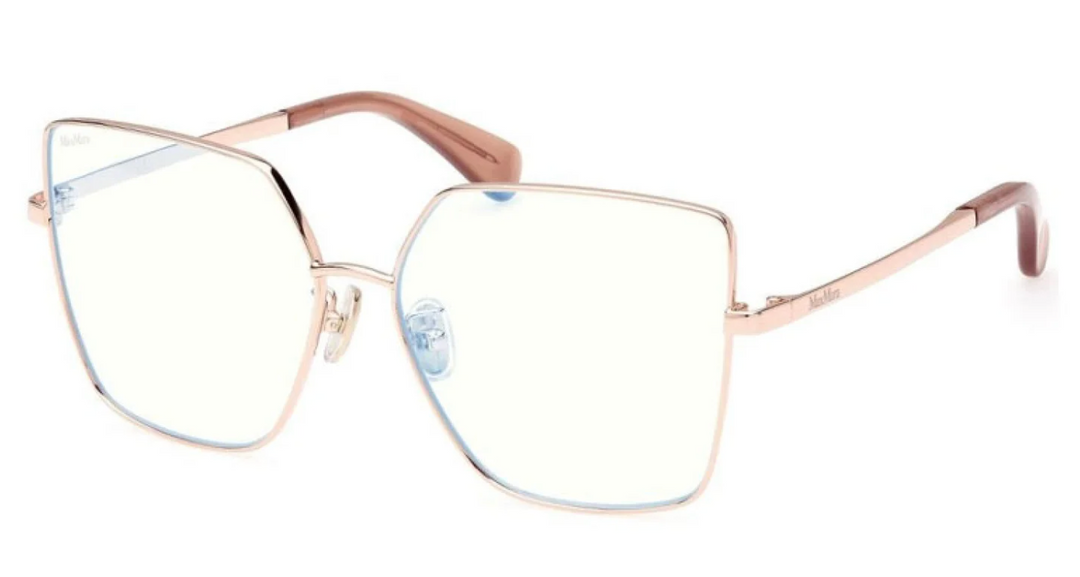 Max Mara MM5073-H Bluelight Eyeglasses Frames in Rose Gold