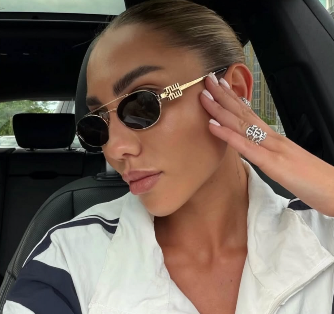 Miu Miu MU54ZS Sunglasses in Antique Gold Grey