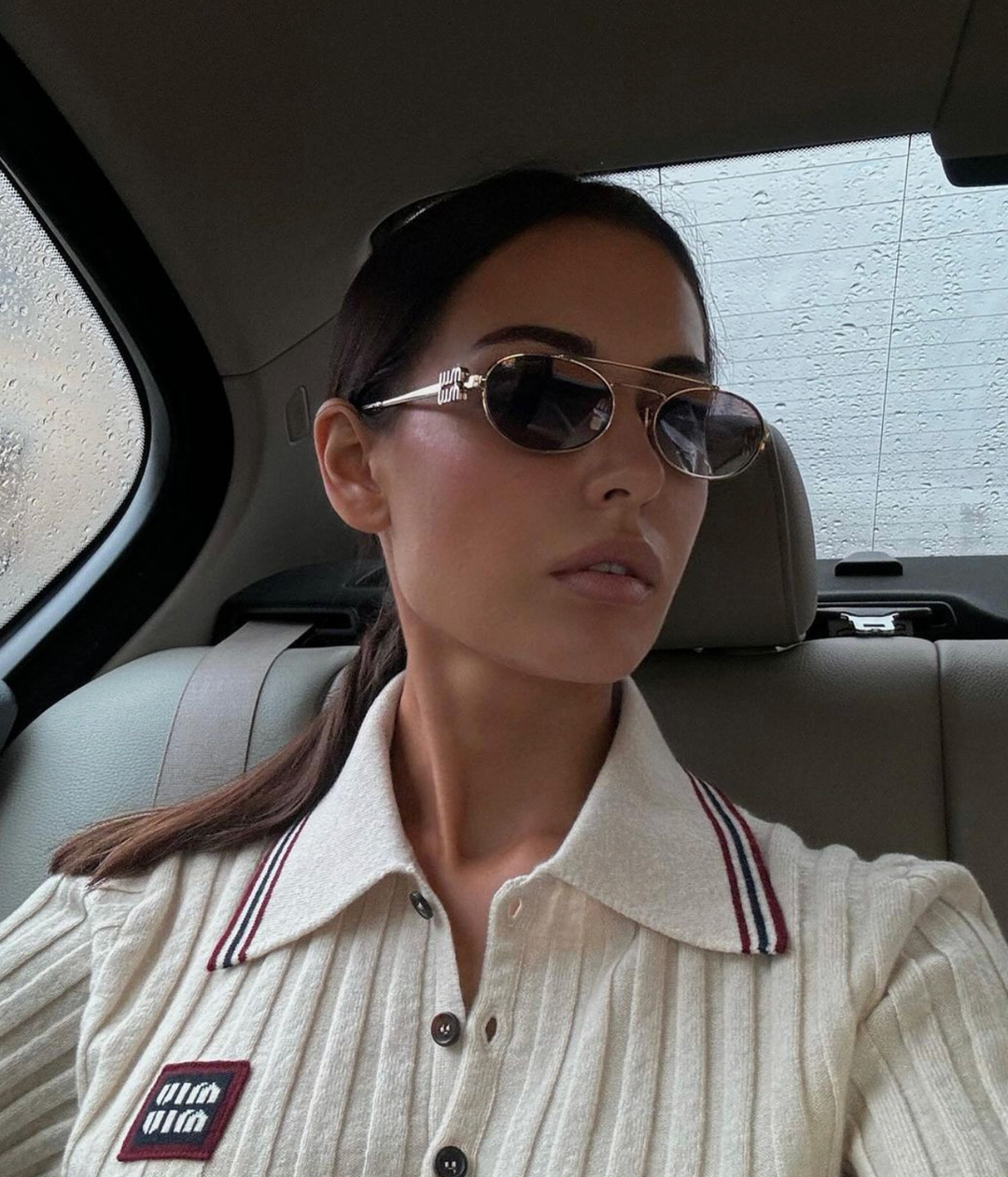 Miu Miu MU54ZS Sunglasses in Antique Gold Grey