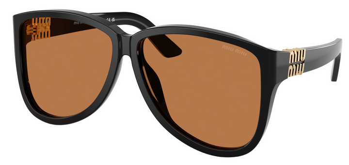 Miu Miu MUA08S Black Brown Oversized Sunglasses