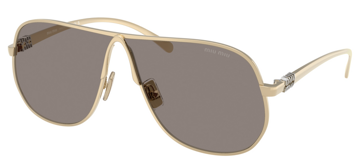 Miu Miu MU A56S Gold Grey Aviator Sunglasses
