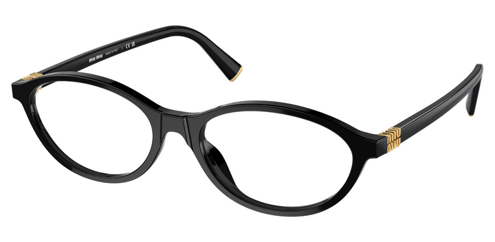 Miu Miu MU09XV Black Gold Cat Eye Frames