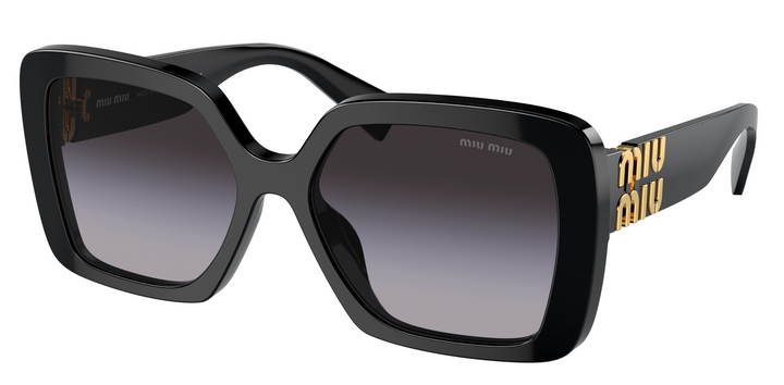 Miu Miu MU10YS Black Gold Square Sunglasses